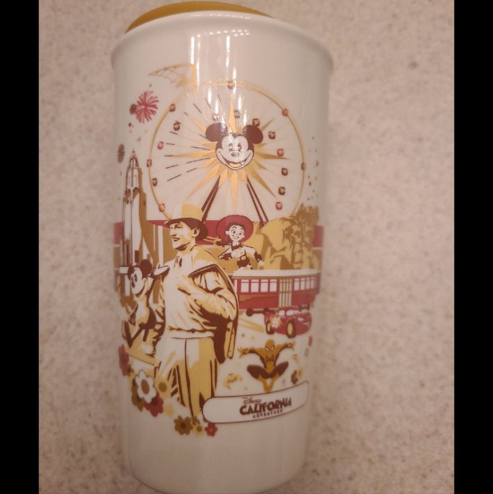 DISNEY 50th ANNIVERSARY NEW DISNEY CALIFORNIA ADVENTURE TUMBLER CERAMIC TUMBLER
